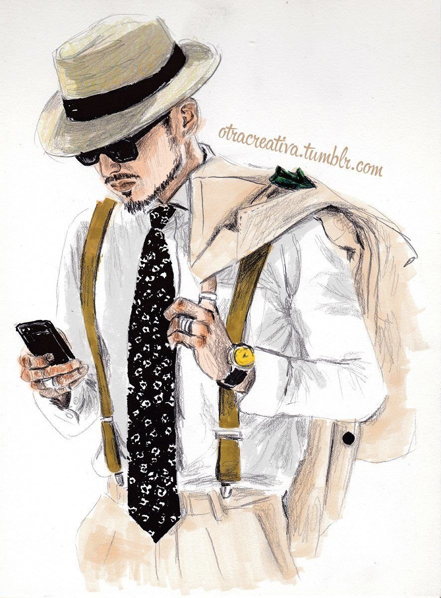 Стильный парень иллюстрация