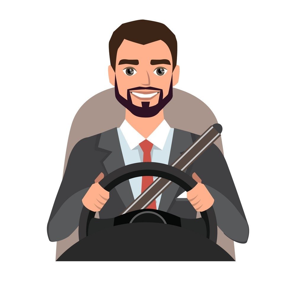 Векторная иллюстрация водитель