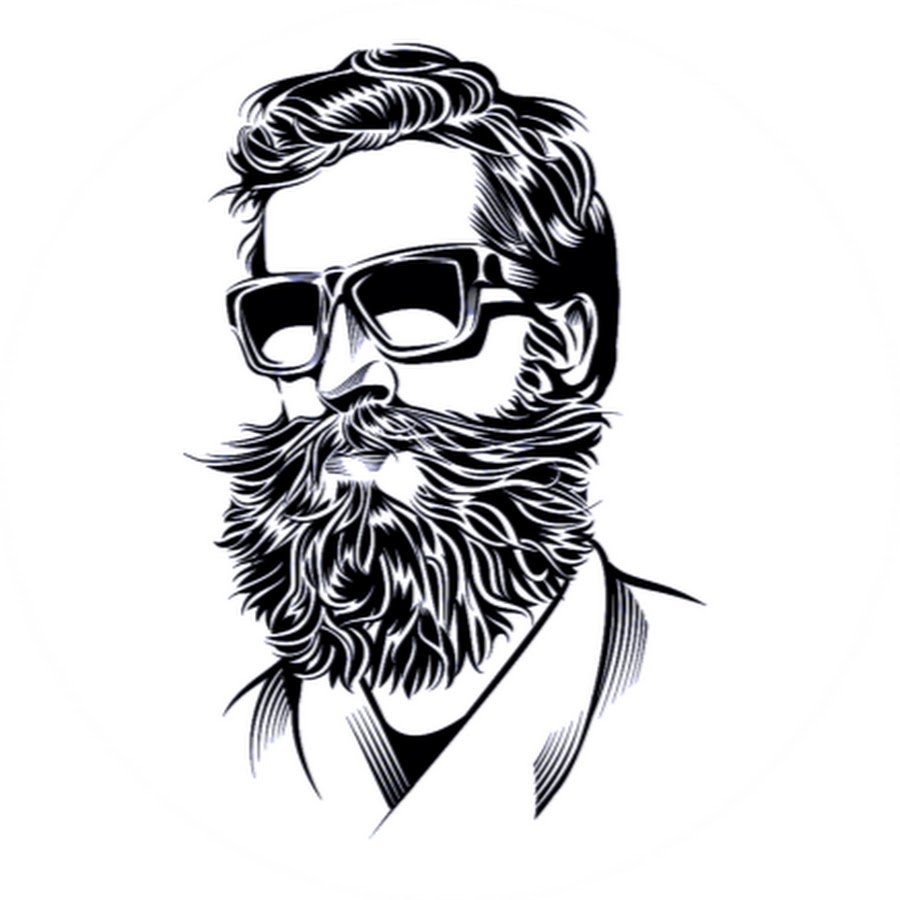 Силуэт мужчины с бородой