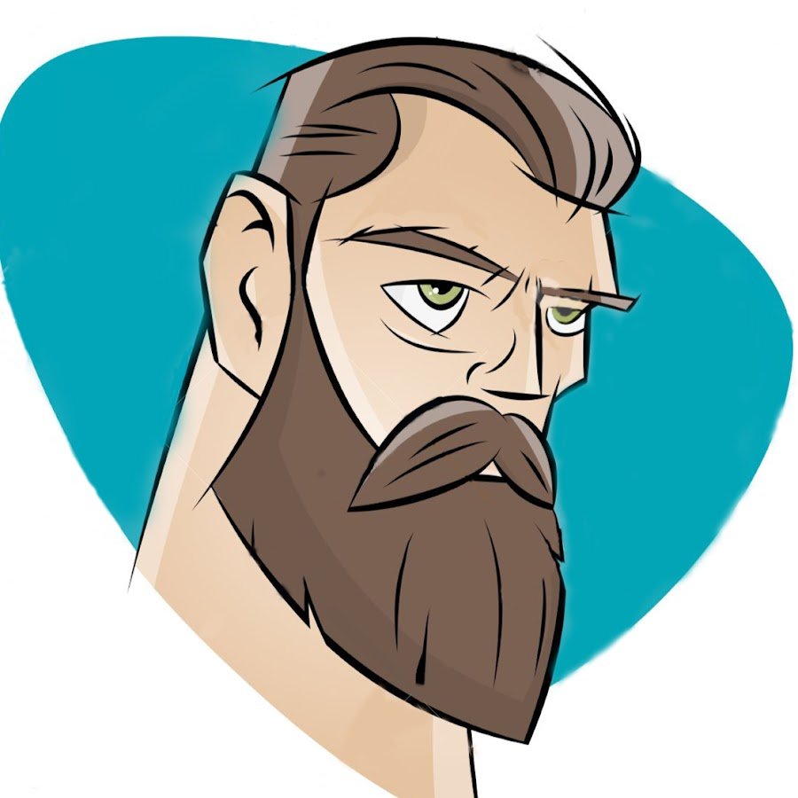 Мультяшный мужик с бородой