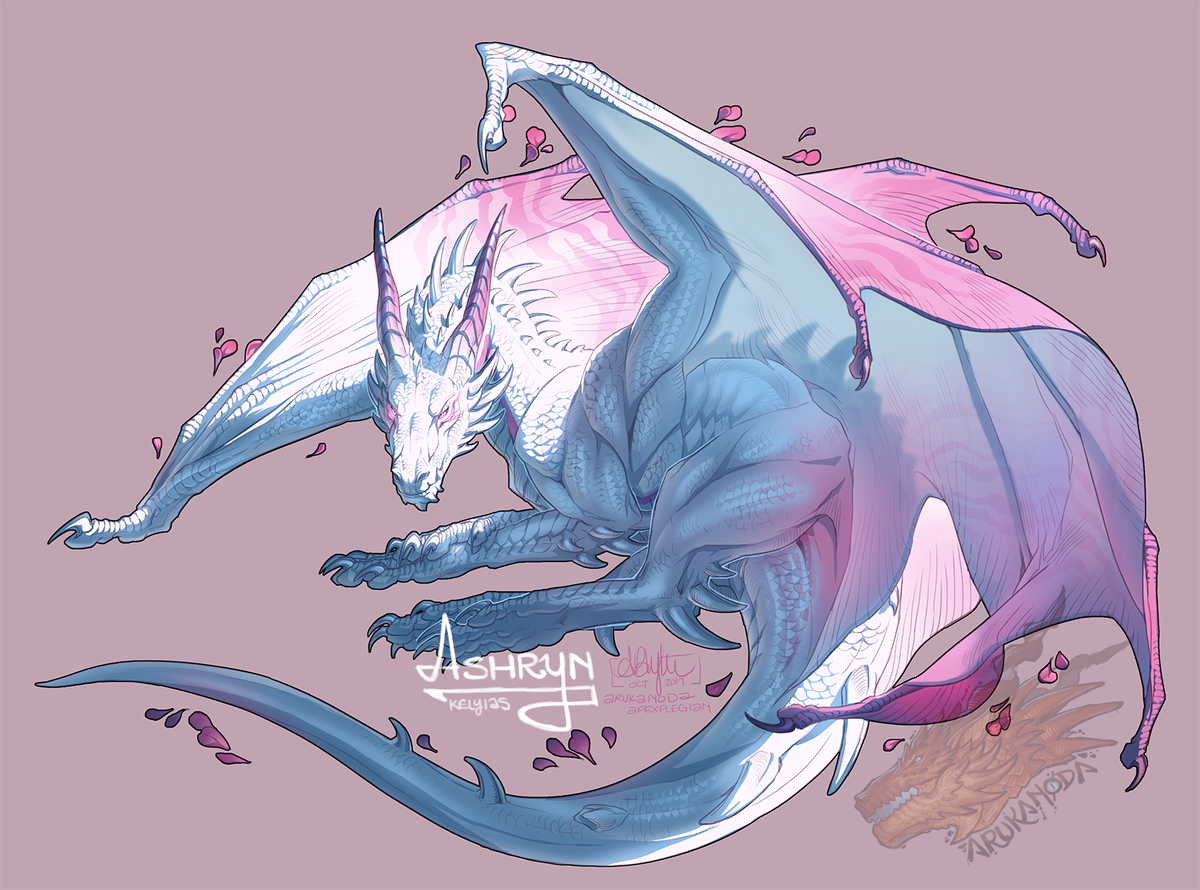 Дракон виверна драгон белый