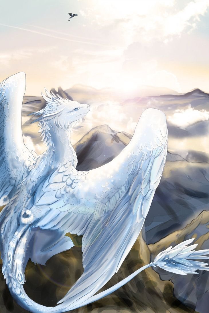 Красивый ледяной дракон