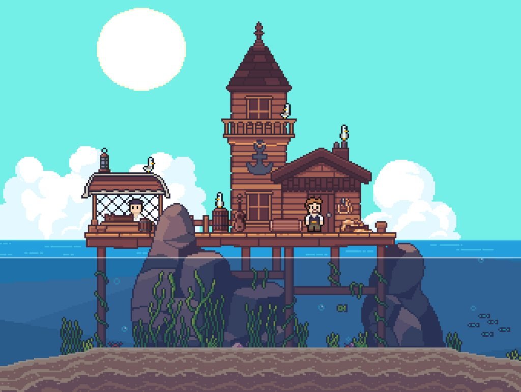 Пиксельный замок