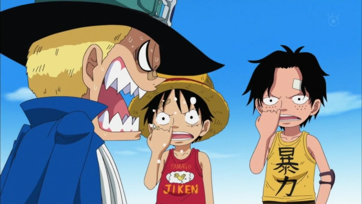 Эйс Луффи и сабо маленькие