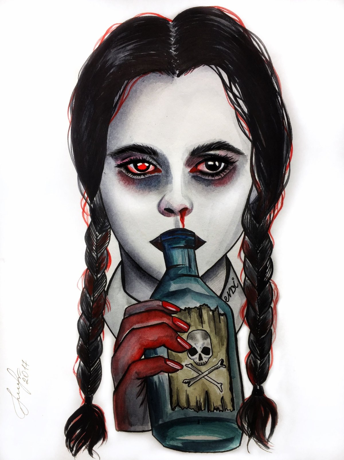 Уэнздей Аддамс арт