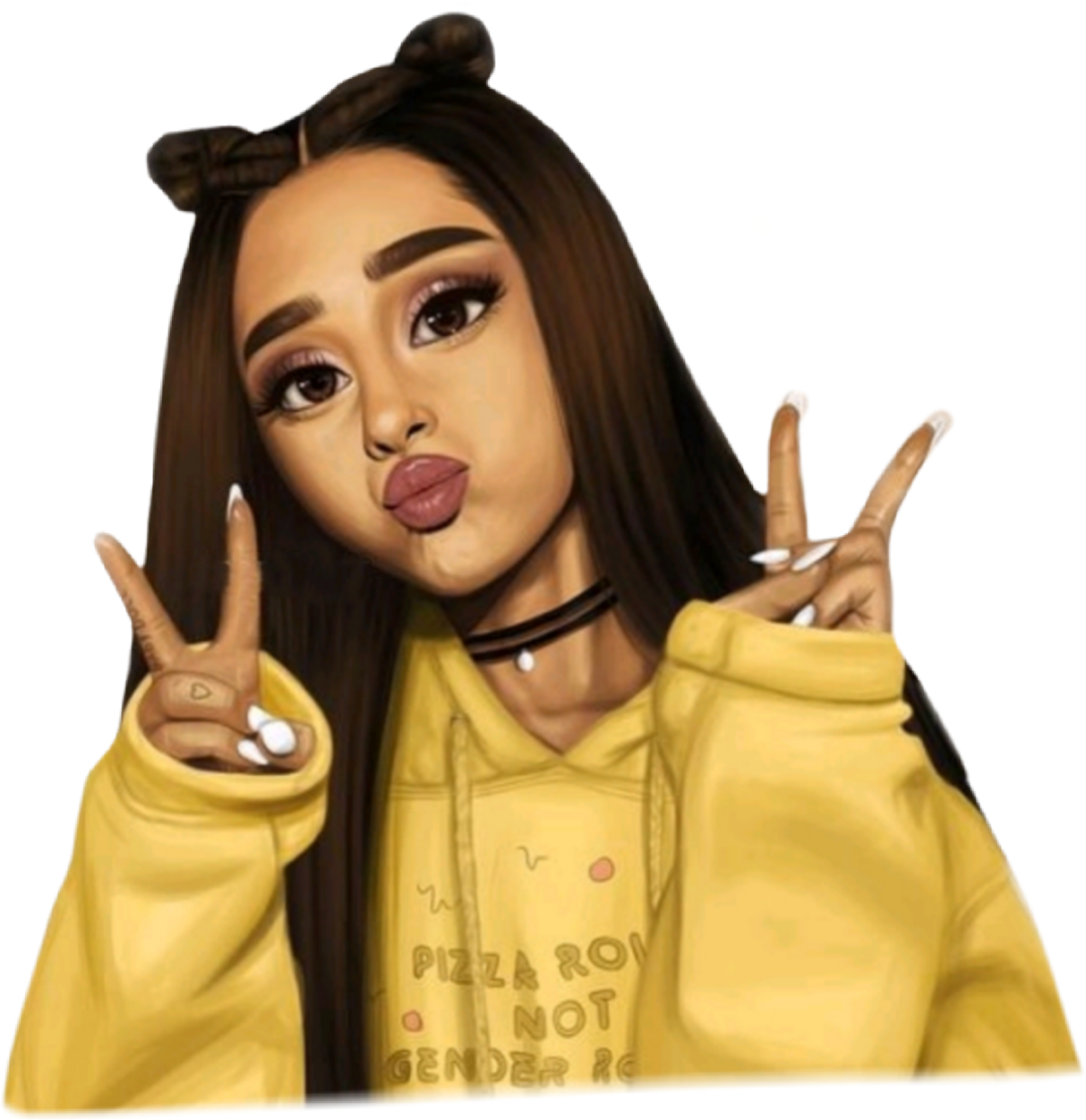 Нарисованная девушка без лица