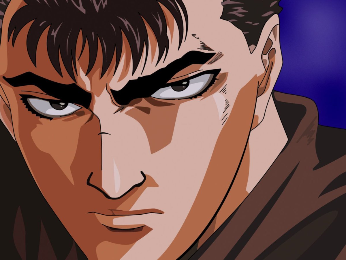 Гатс улыбается Берсерк 1997