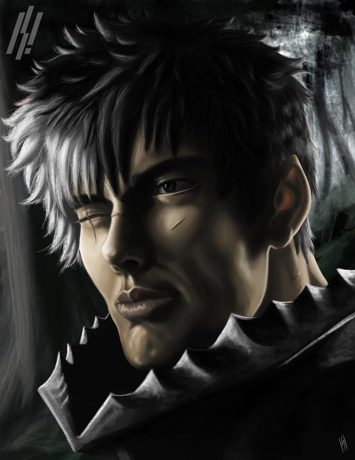 Берсерк аниме Гатс плачет