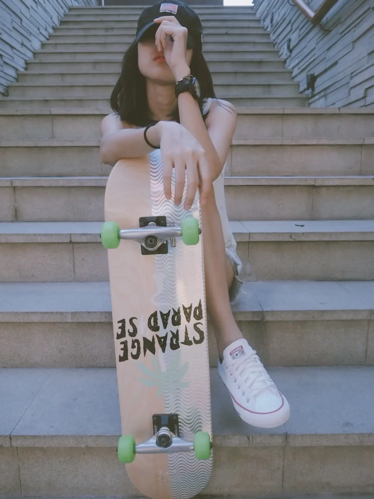Девушка на скейте Эстетика