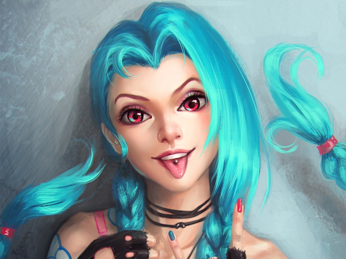 Лига легенд персонажи Джинкс прическа