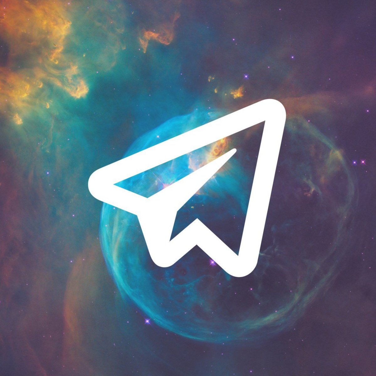 Неоновый значок телеграмма