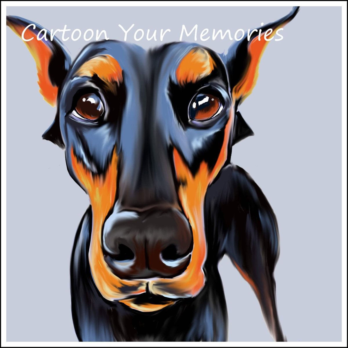 Доберман арт