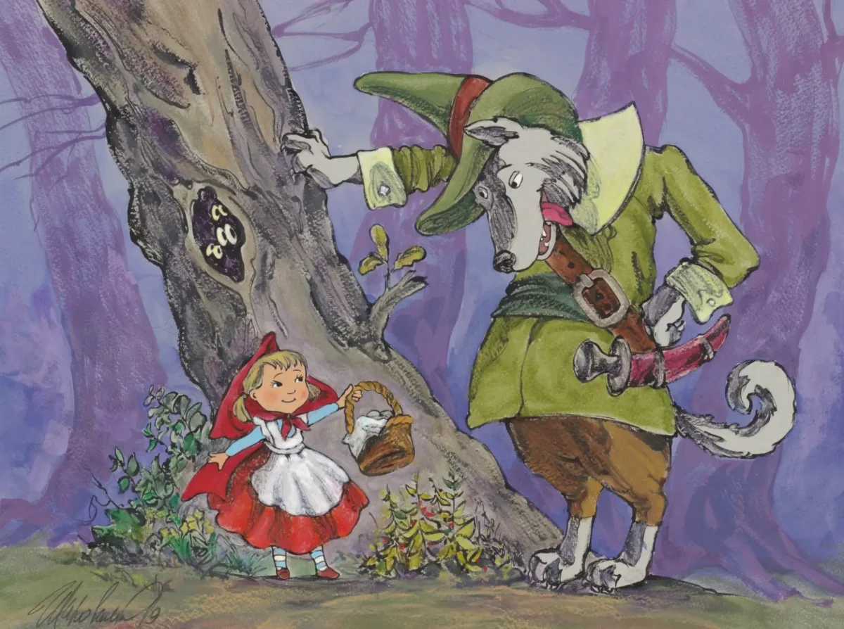 Красная шапочка и серый волк мультфильм