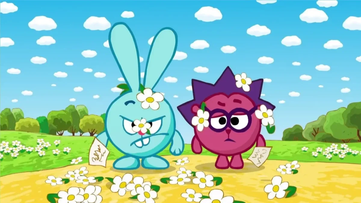 Смешарики Крош и Ежик