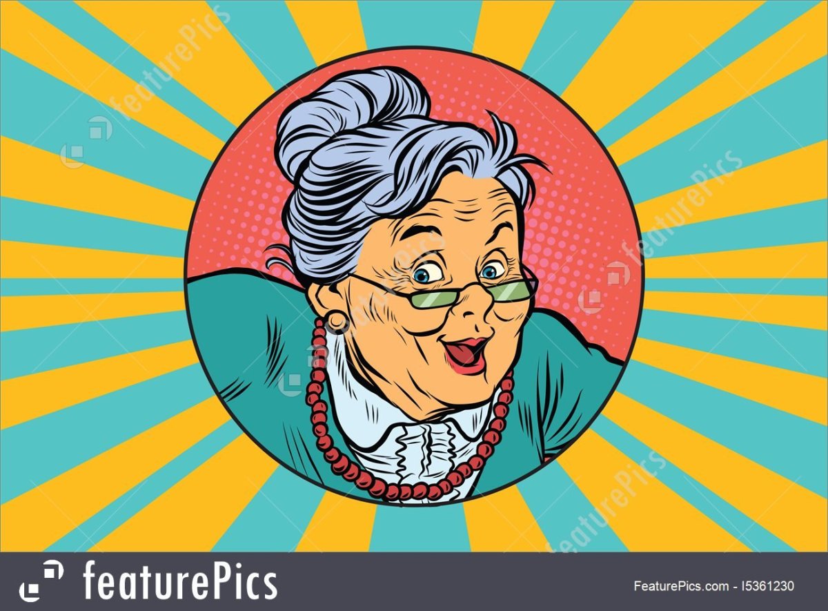 Бабушка поп арт