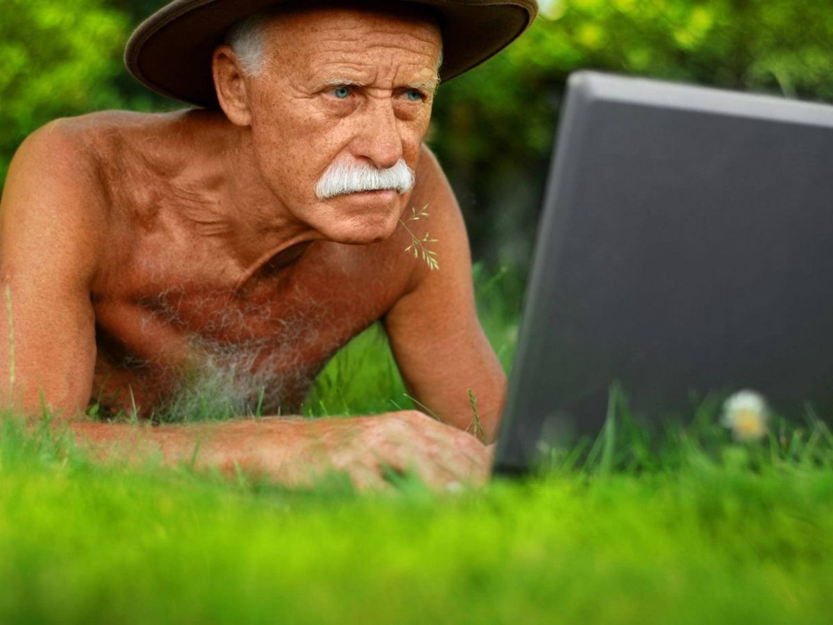 Прикольный дед