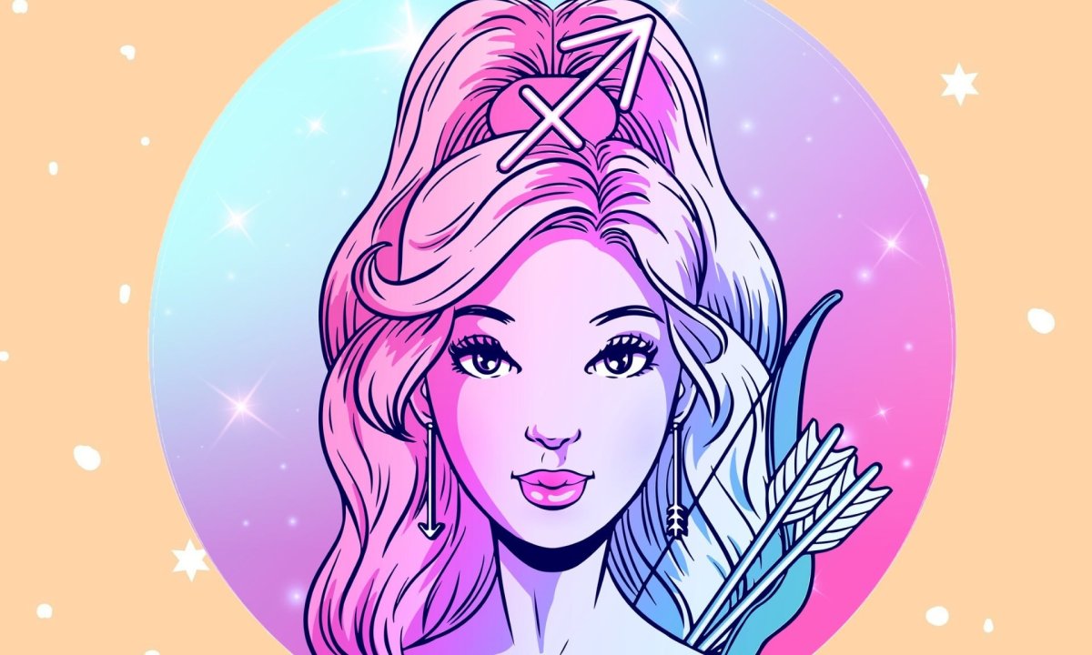 Знак зодиака Стрелец красивая девушка