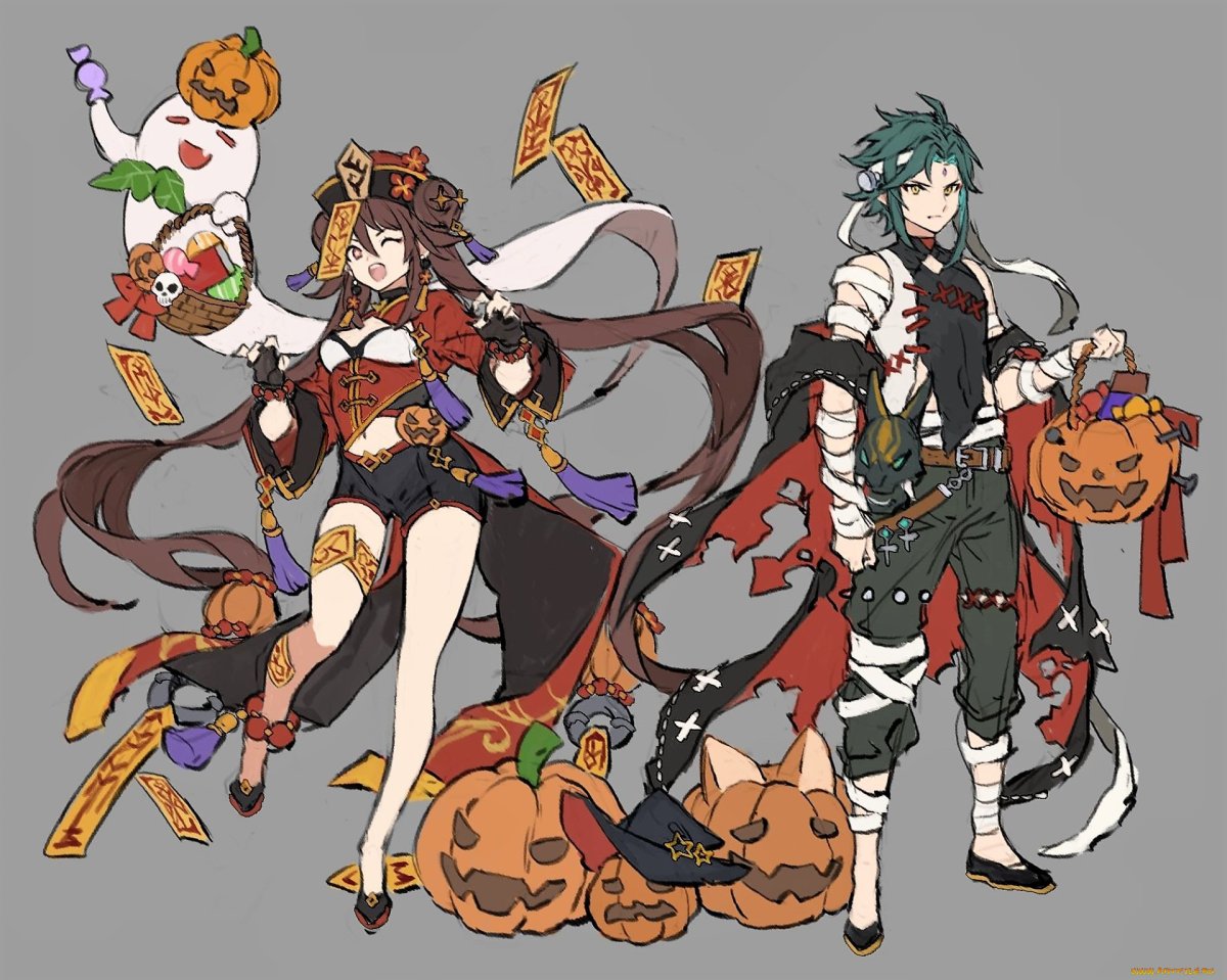 Хэллоуин Геншин ху Тао