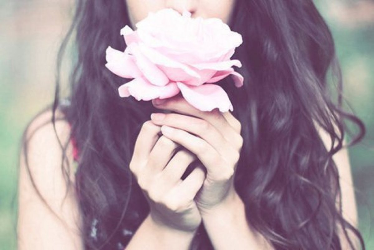 Нежные цветы в руках