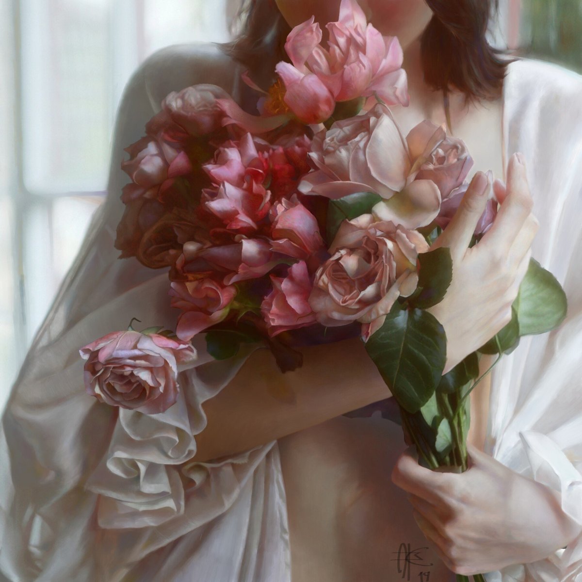 Девушка руки нежность