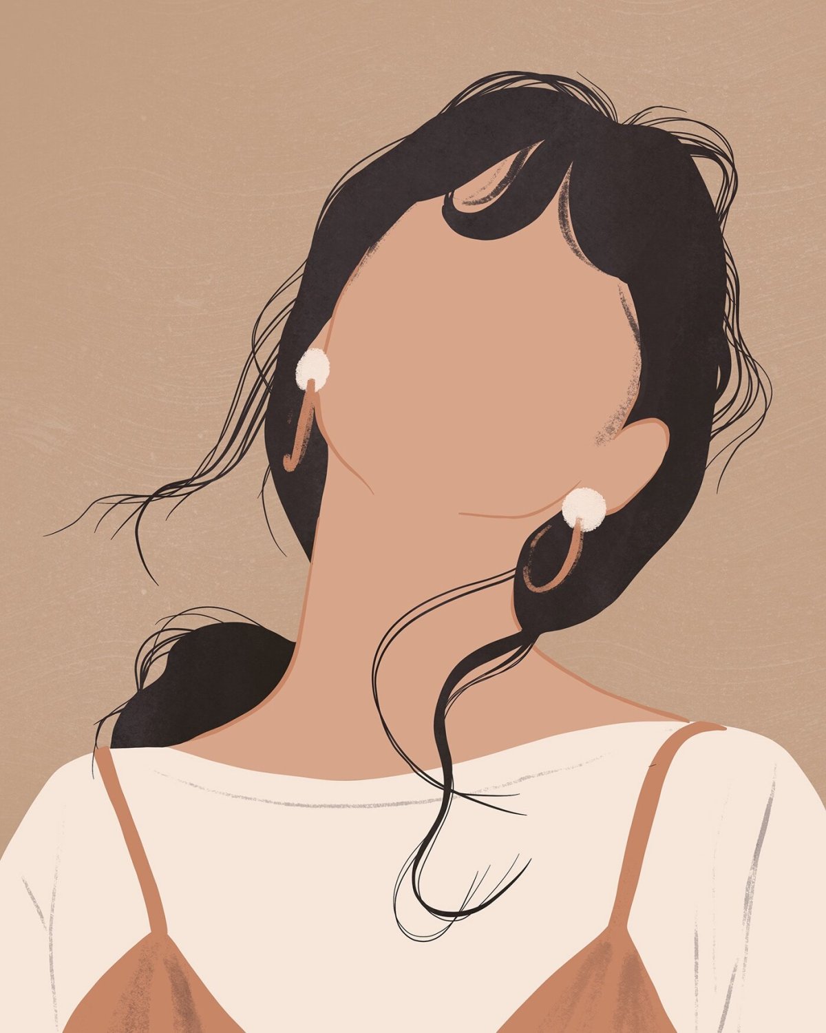 Женские лица иллюстратор Минимализм