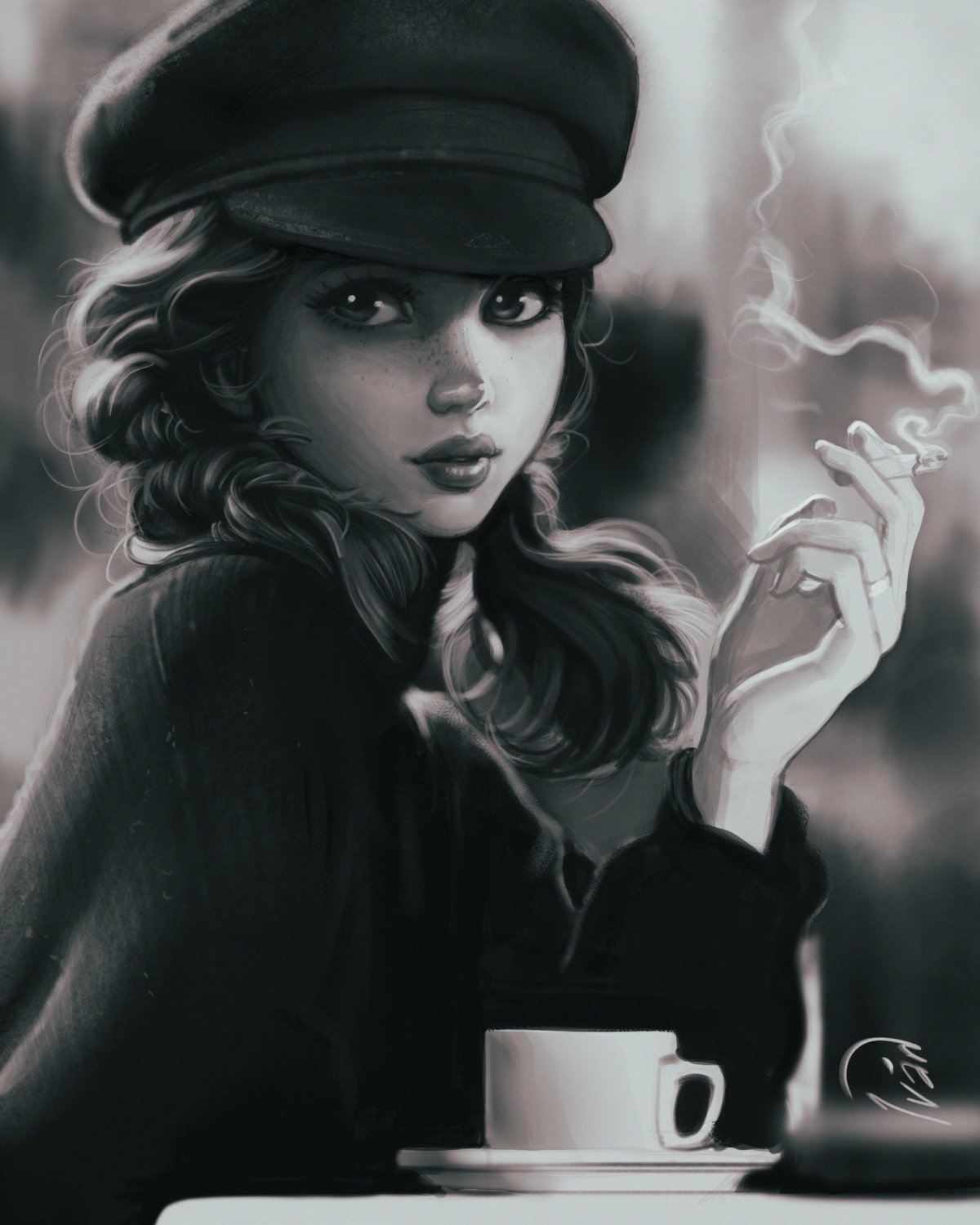 Современные девушки нарисованные