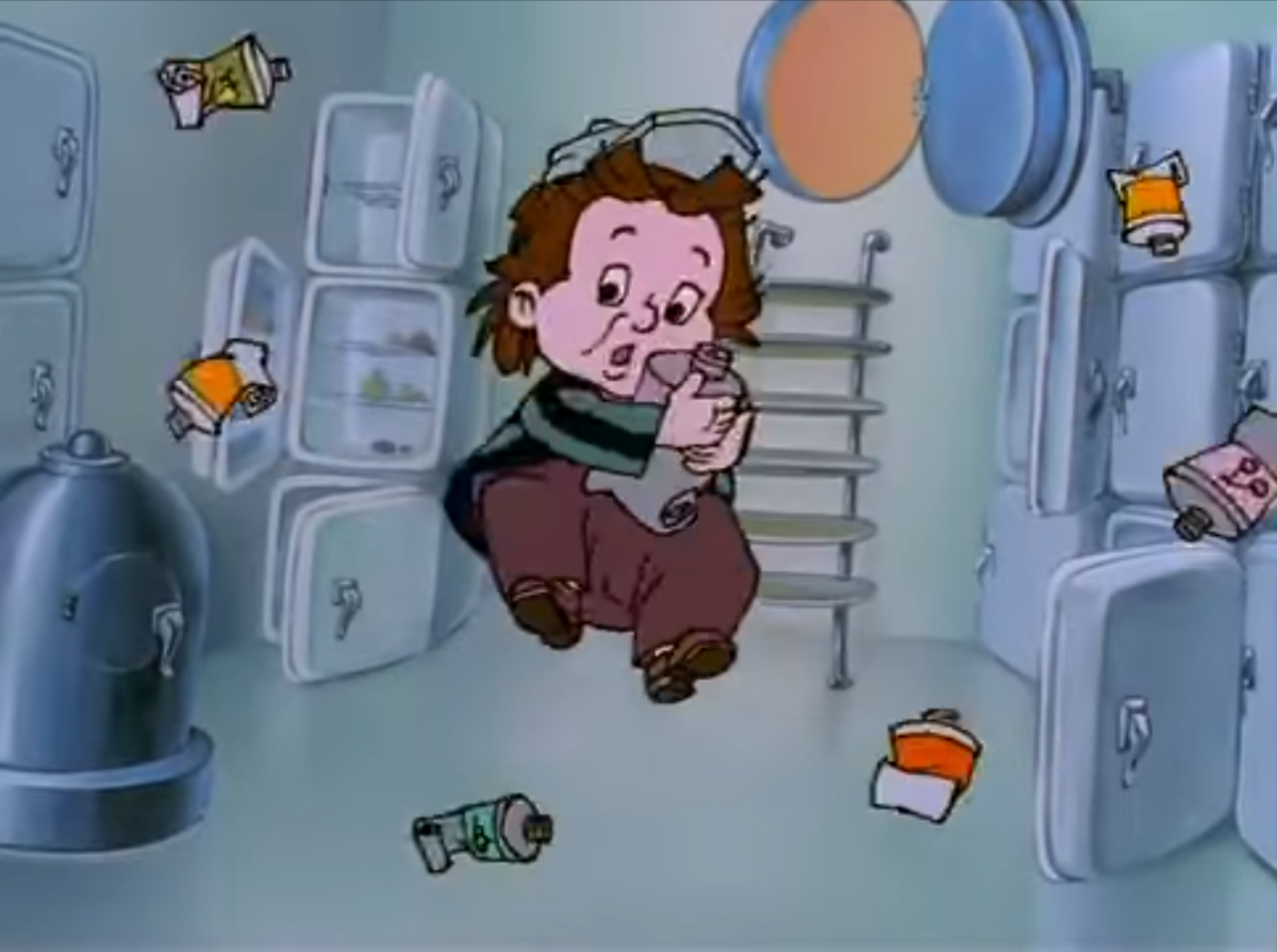 Незнайка на Луне мультфильм 1997 ракета