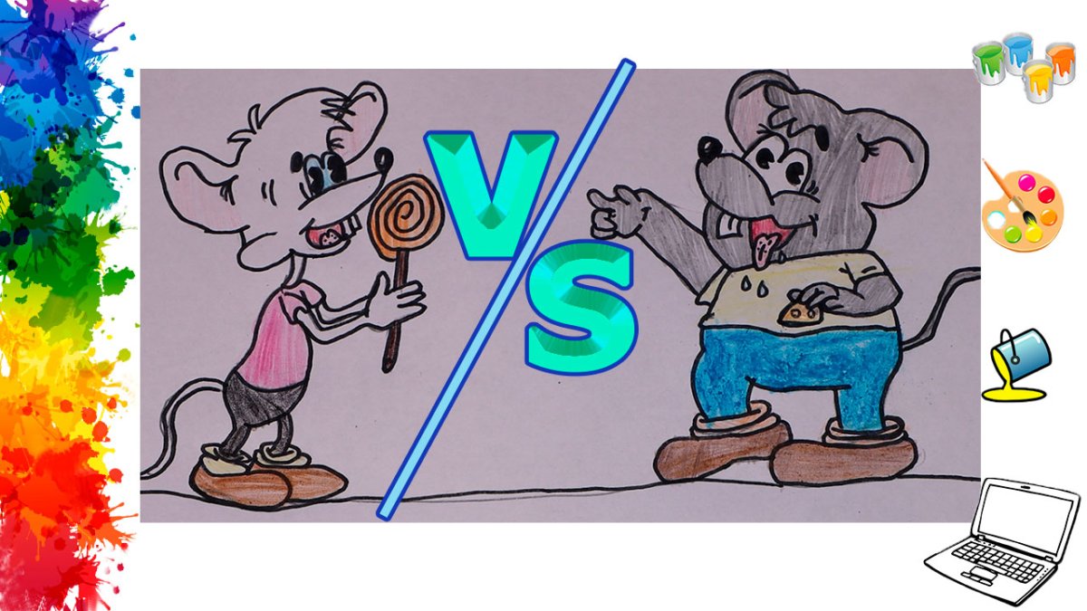 Раскраска с образцом