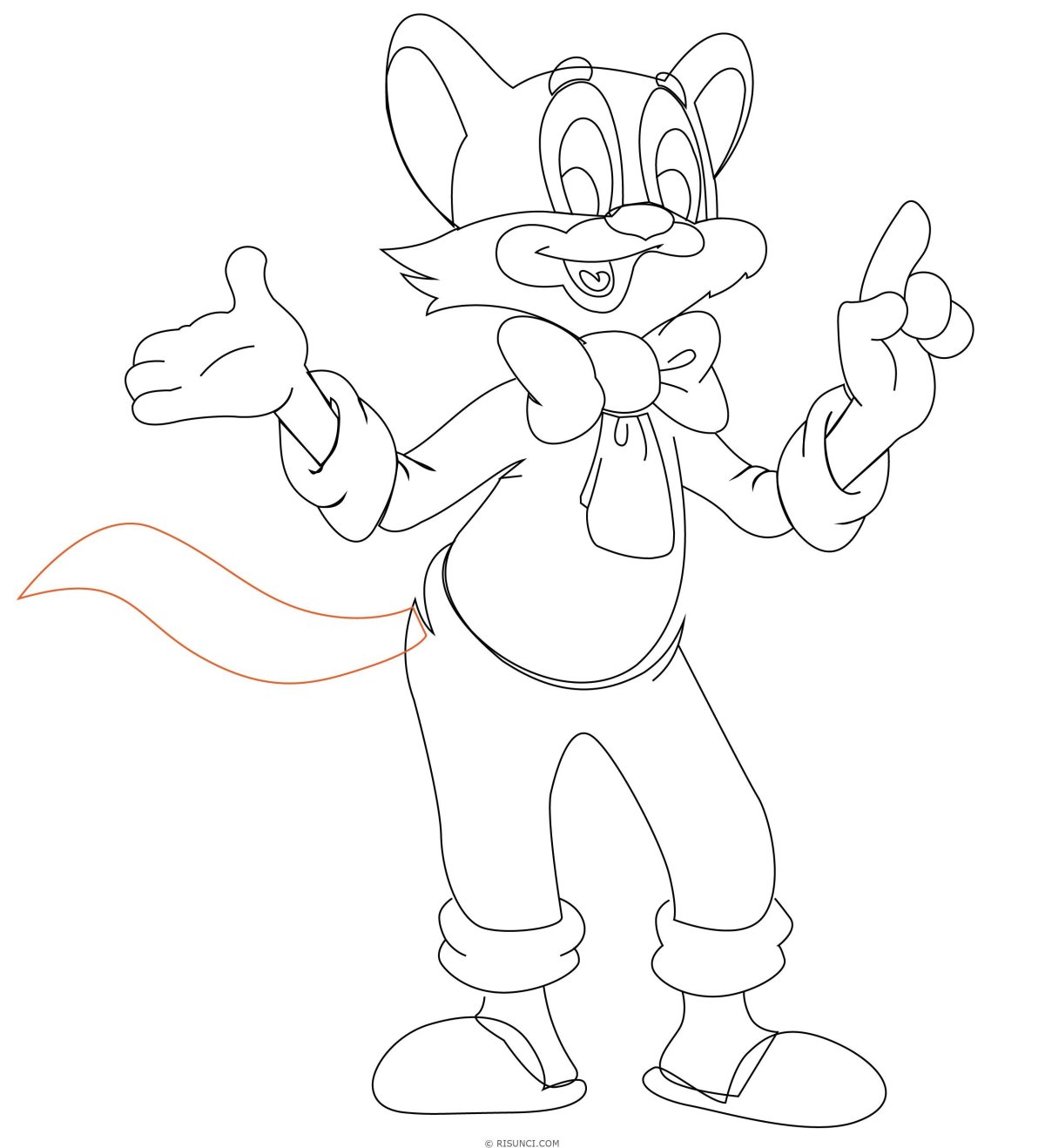 Кот Леопольд раскраска