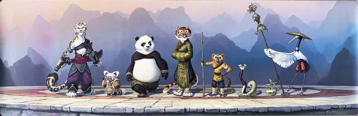 Панда кунфу герои животные