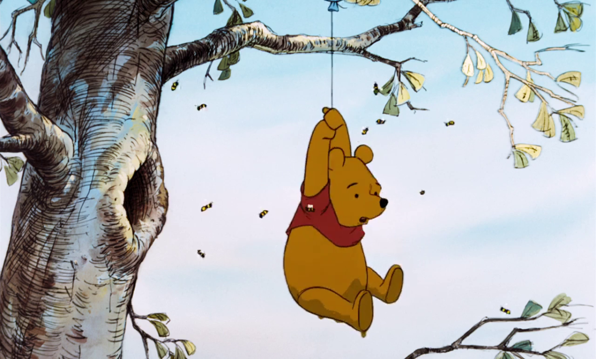 Винни пух идет гифка