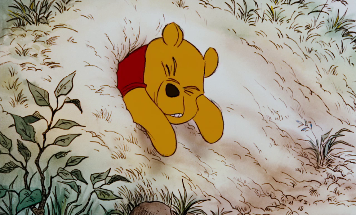 Винни пух застрял в норе аниме