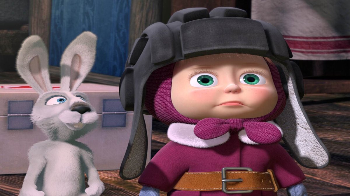 Зайка из мультика Маша и медведь