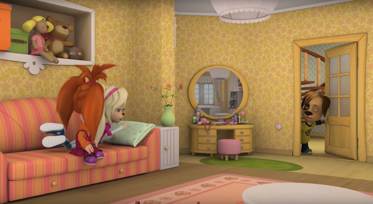 Барбоскины комната розы и Лизы