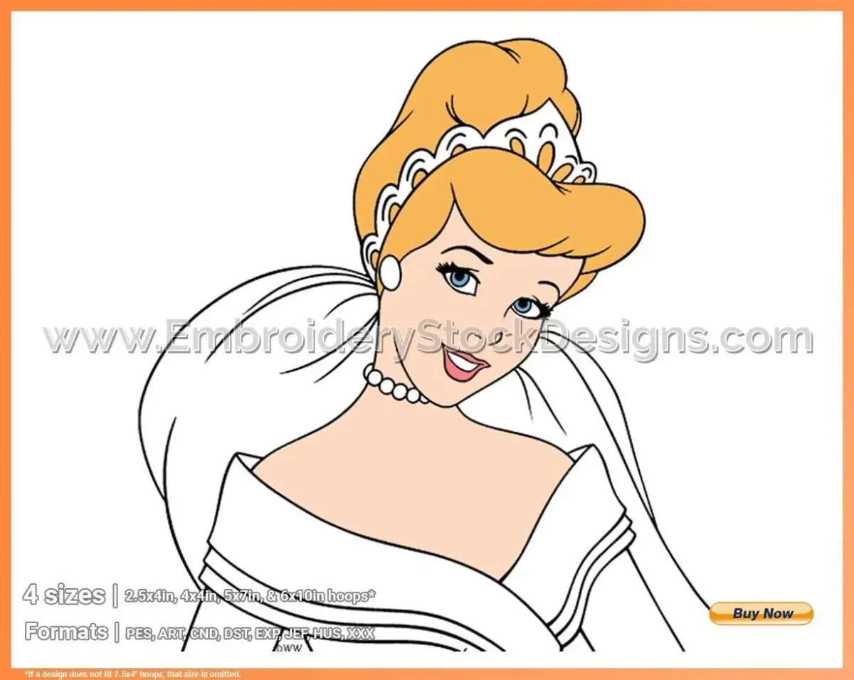 Портрет принцессы Диснея Золушка