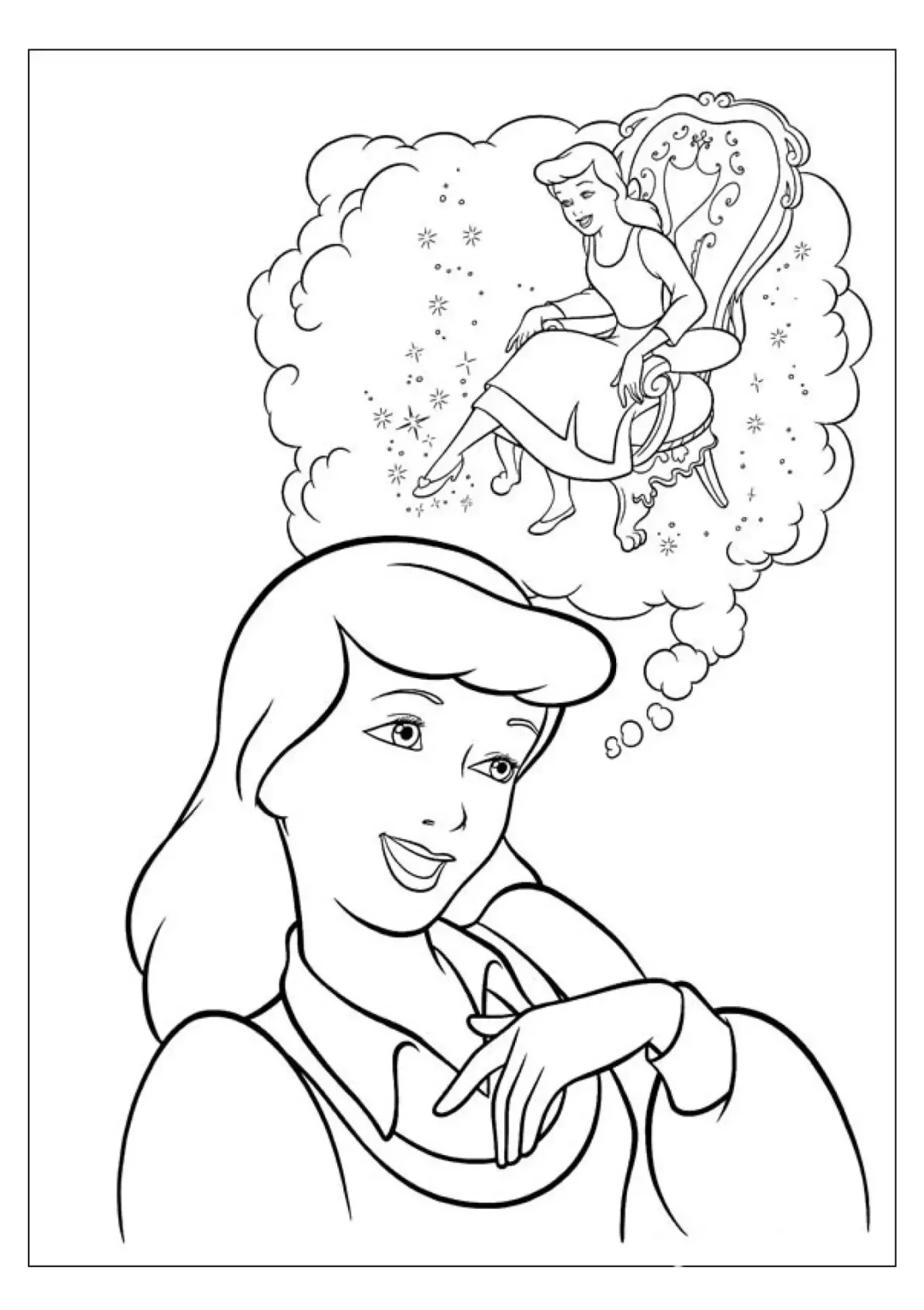 Ребенок мечтает раскраска для детей