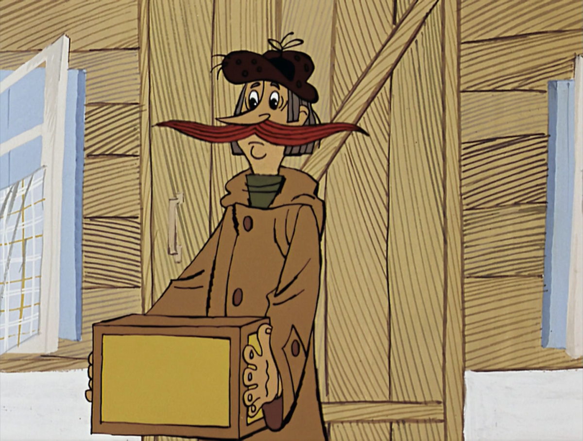 Простоквашино Печкин на велосипеде