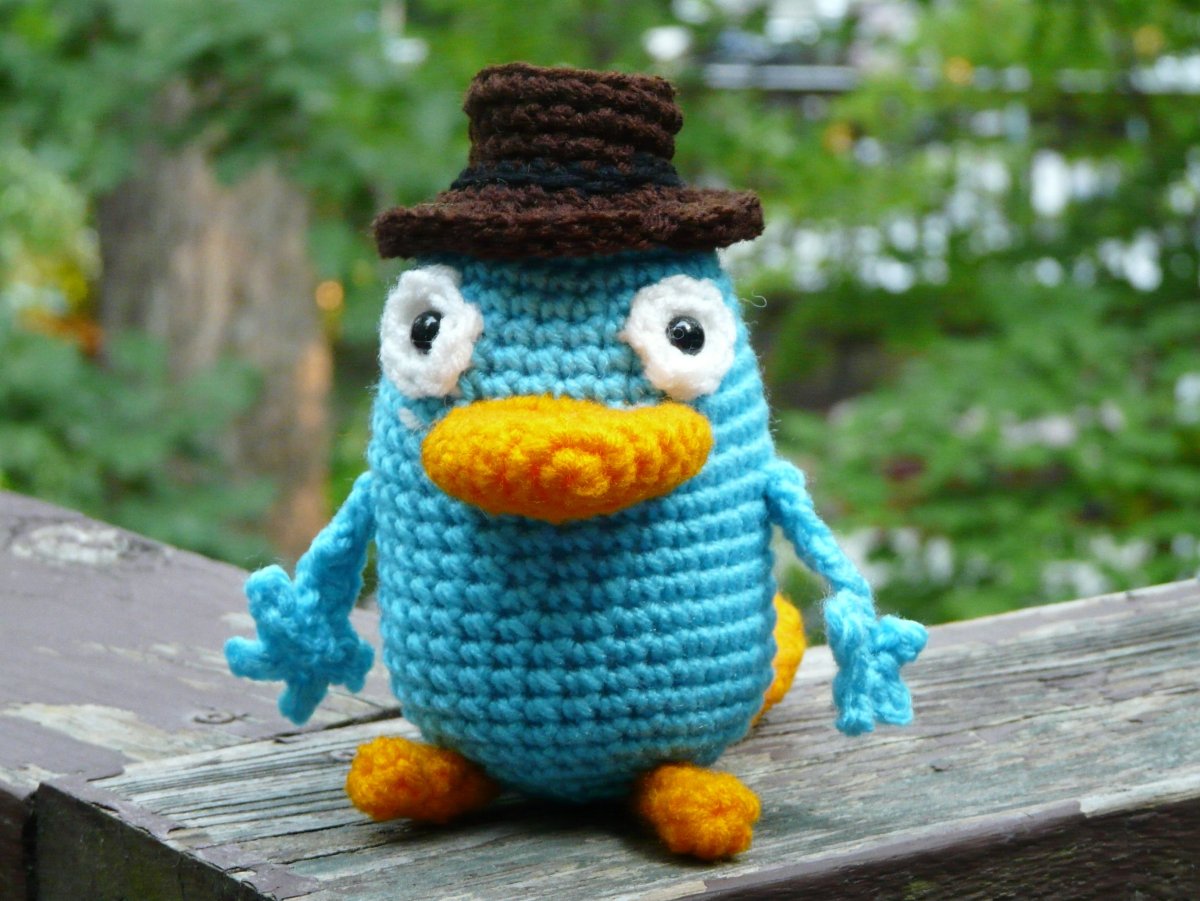 Перри Утконос амигуруми