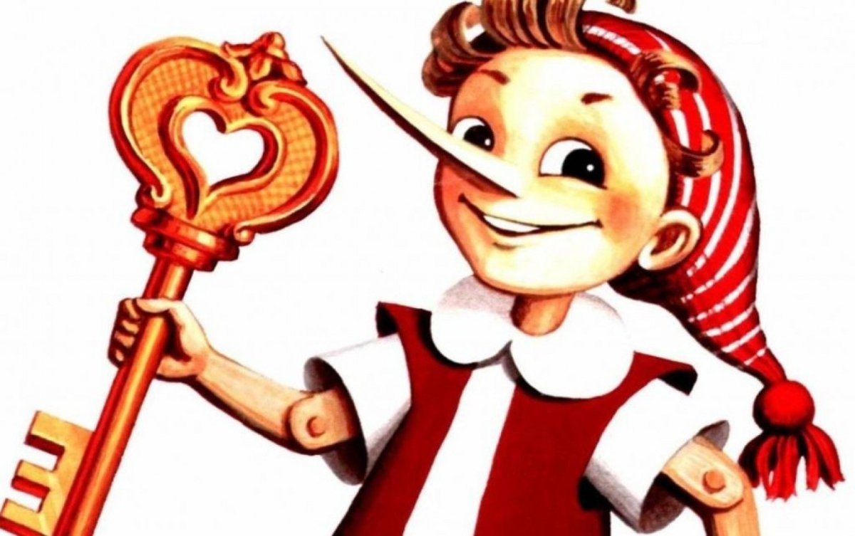 Буратино картинка для детей на прозрачном фоне