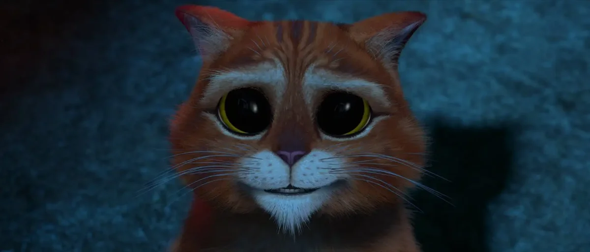 Шрек 2 кот в сапогах глаза