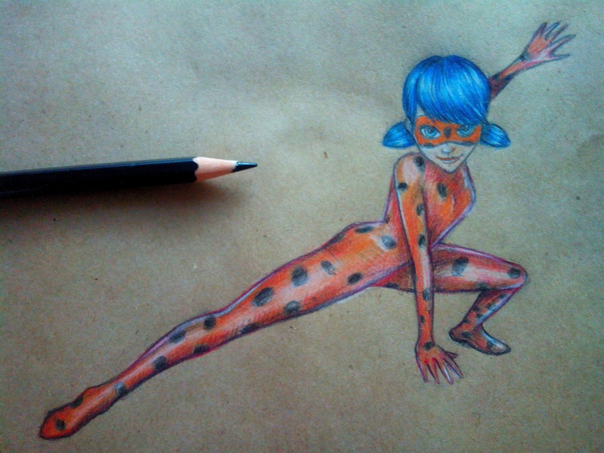 Леди баг срисовать