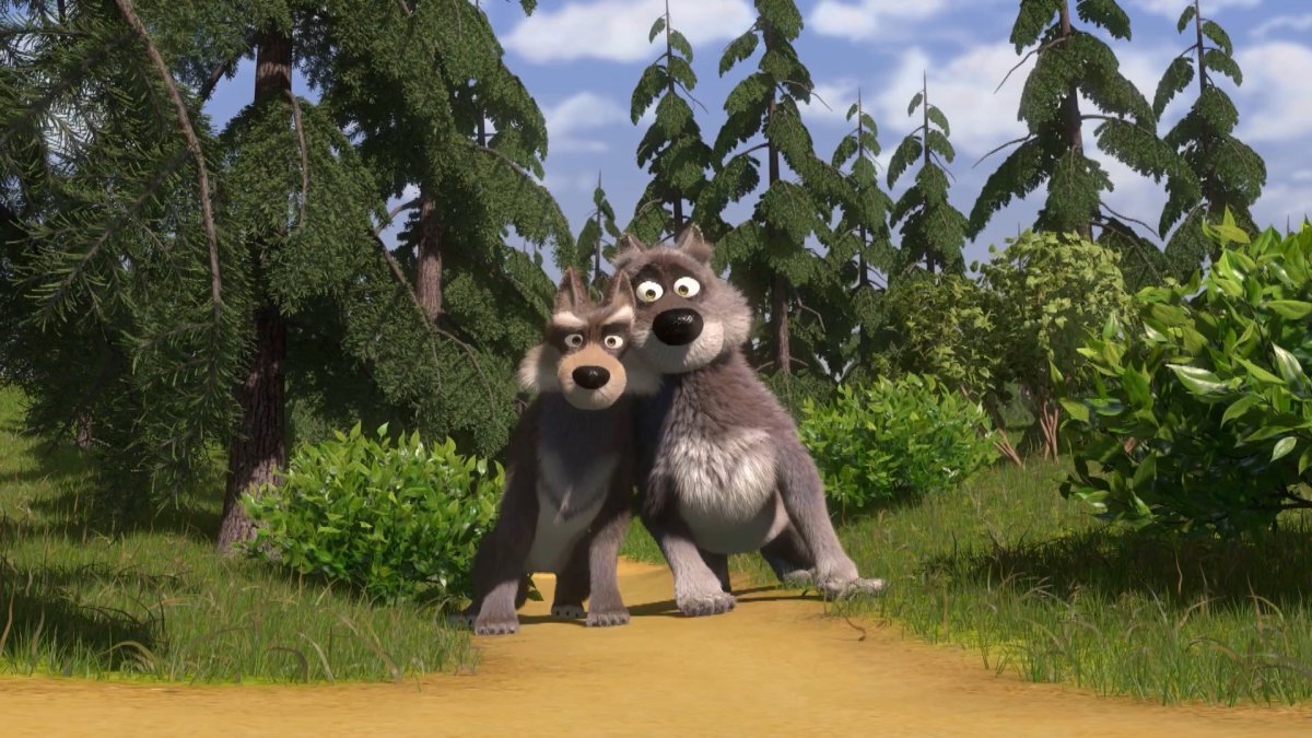 Волки из мультфильма Маша и медведь