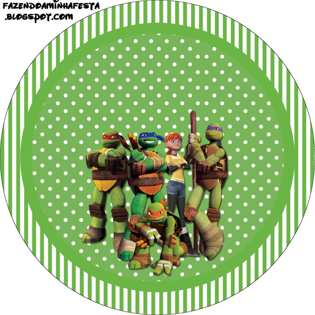 Флажки в стиле черепашек ниндзя