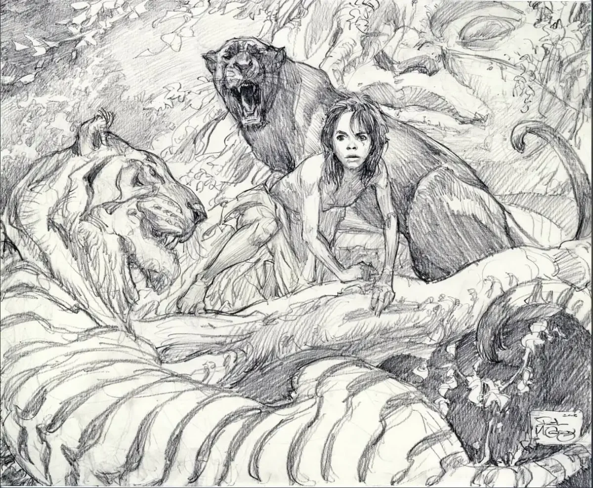 Книга джунглей иллюстрации