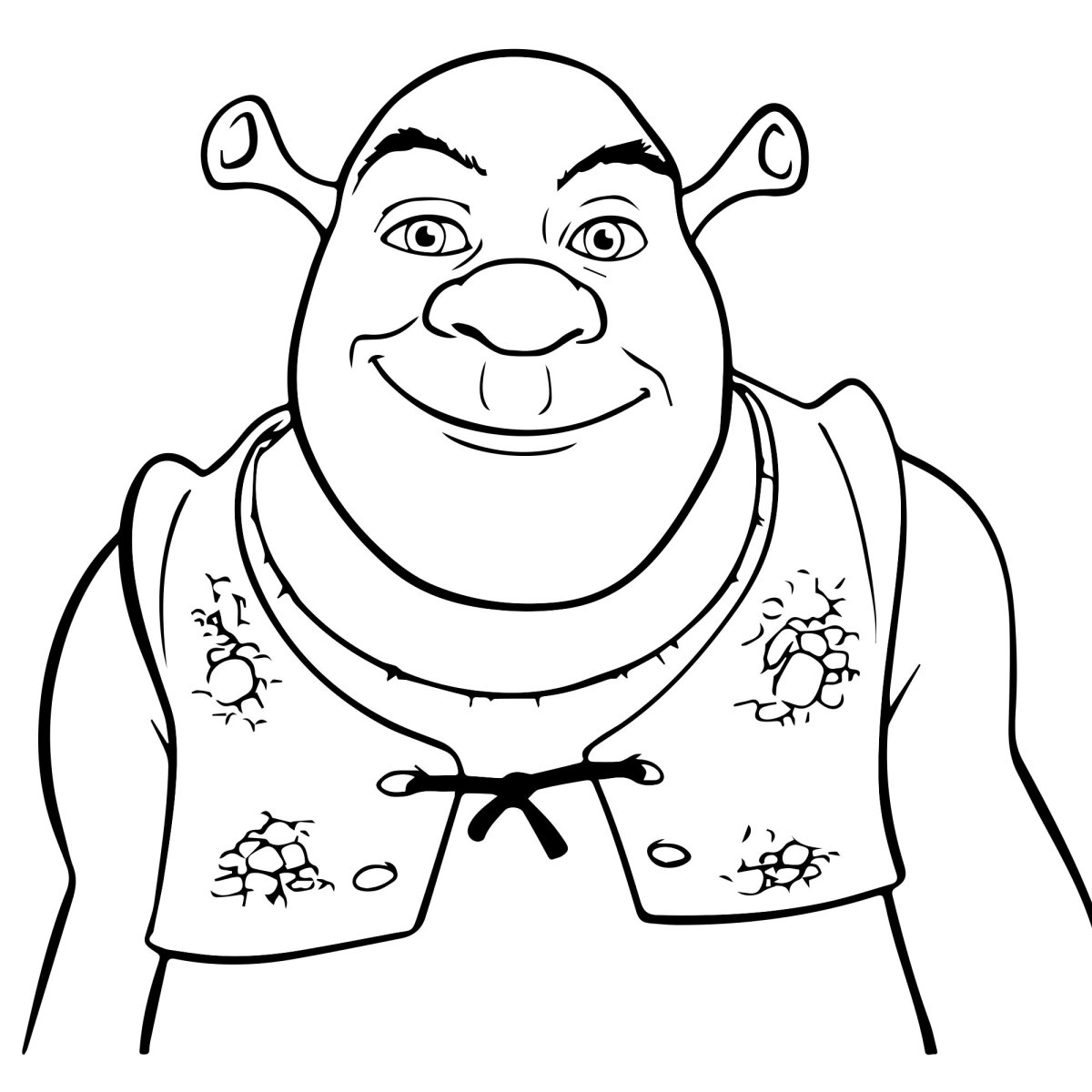 Шрек раскраска