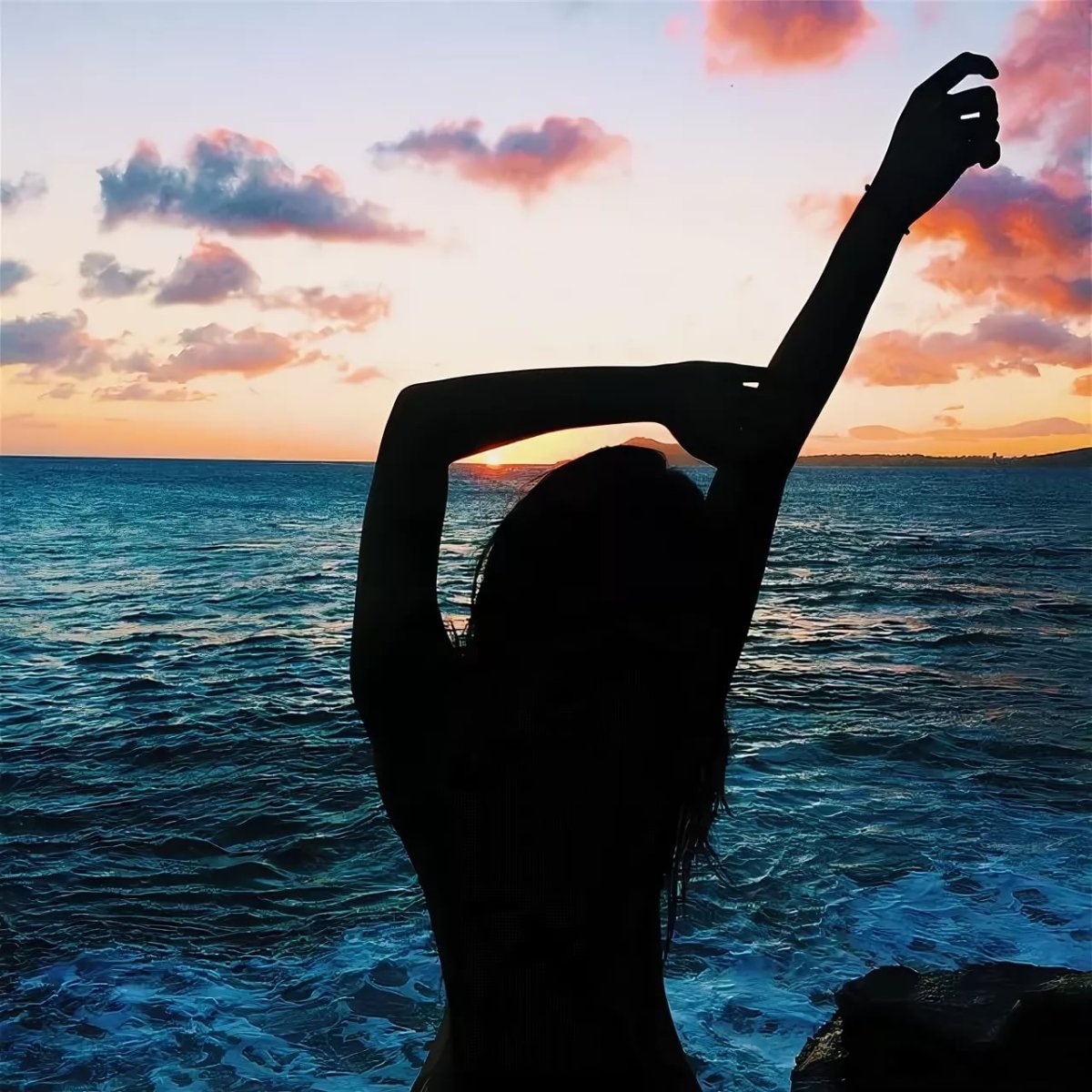 Ава море и девушка