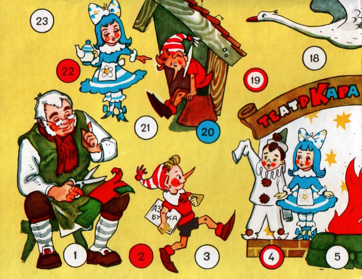 Сказочные персонажи Буратино