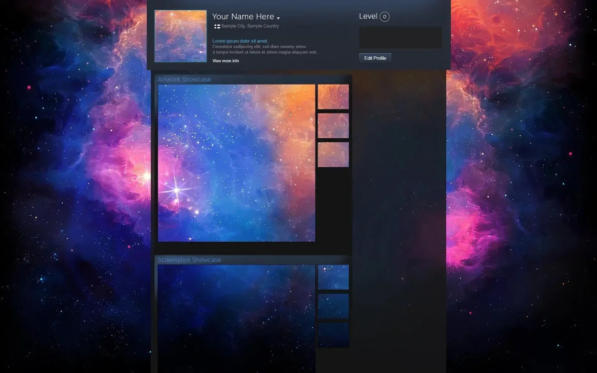 Витрина иллюстраций стим