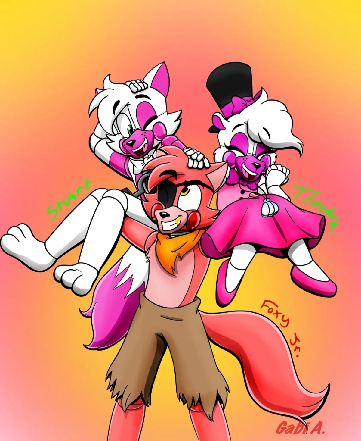 ФНАФ 18 Мангл и Фокси