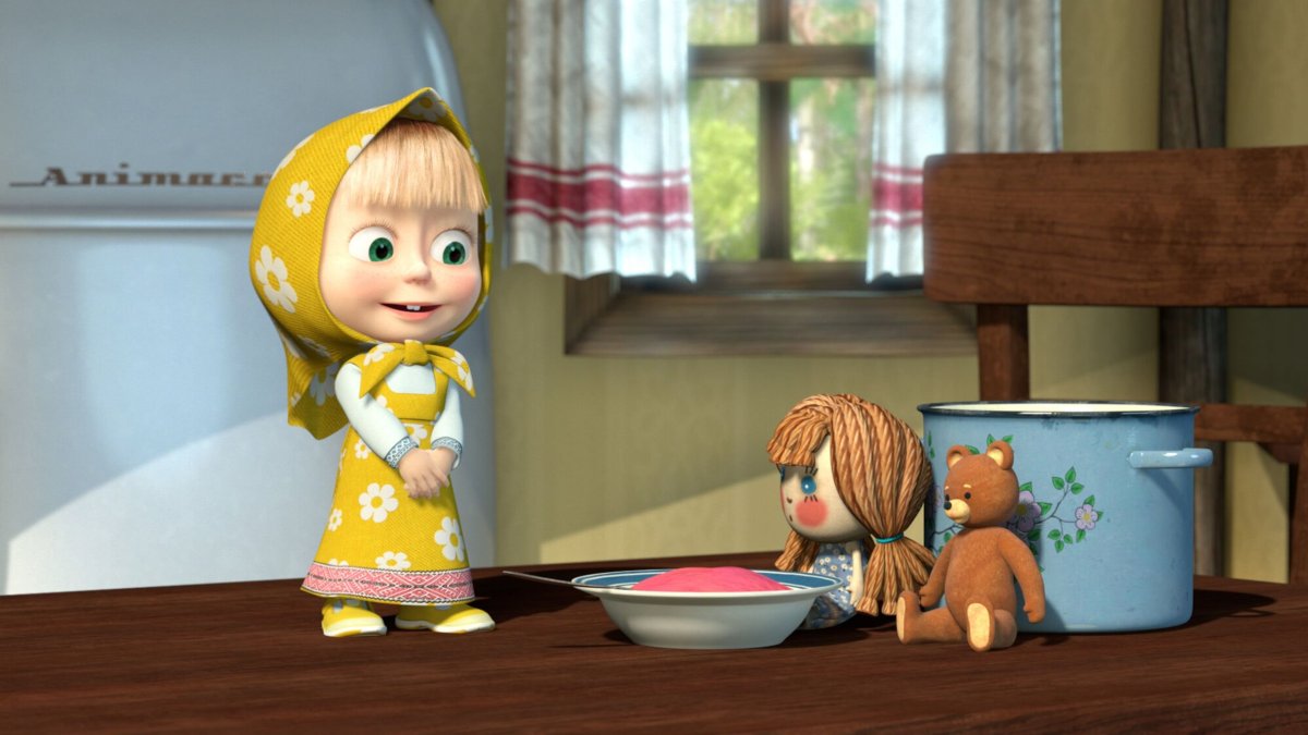 Мультик Маша и медведь с волками